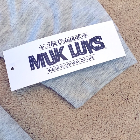 Muk Luks Long Sleeve Comfort Tee NEW Womens Size XL Extra Large Grey Relaxed Fit - Picture 7 of 9